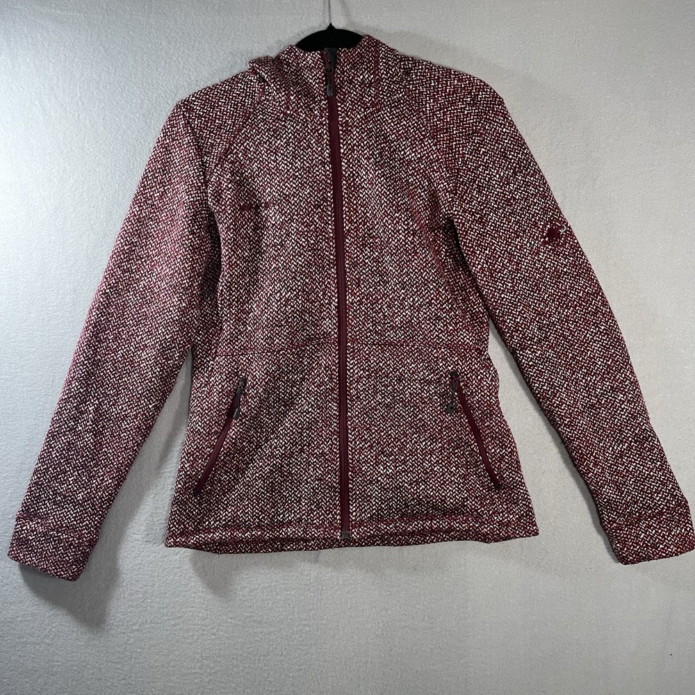 Mammut Chamuera Full Zip Soft Fleece Hooded Jacket Womens Med Cranberry Outdoors